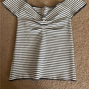 Striped Off-Shoulder Women's Top